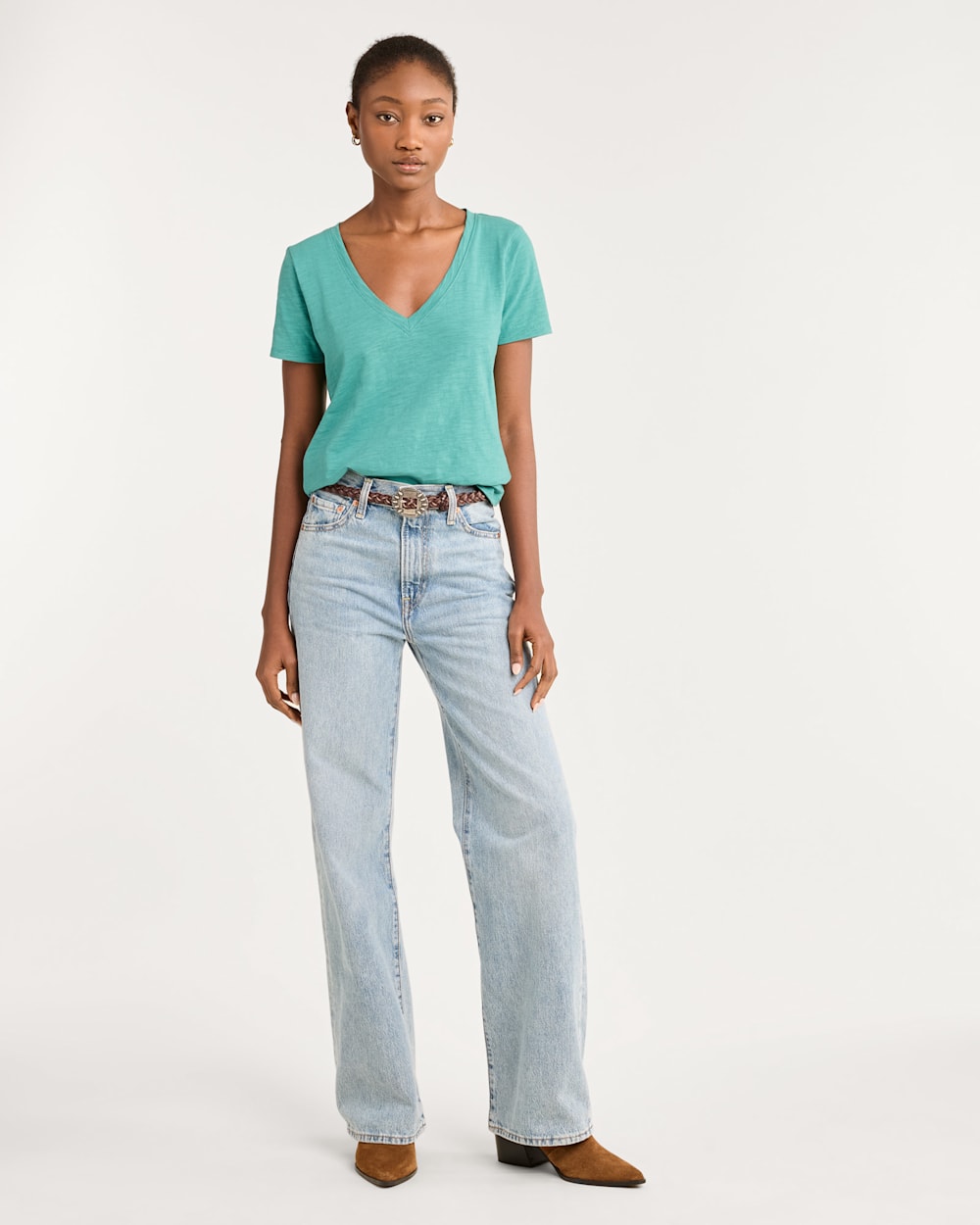 WOMEN'S SHORT-SLEEVE COTTON SLUB TEE