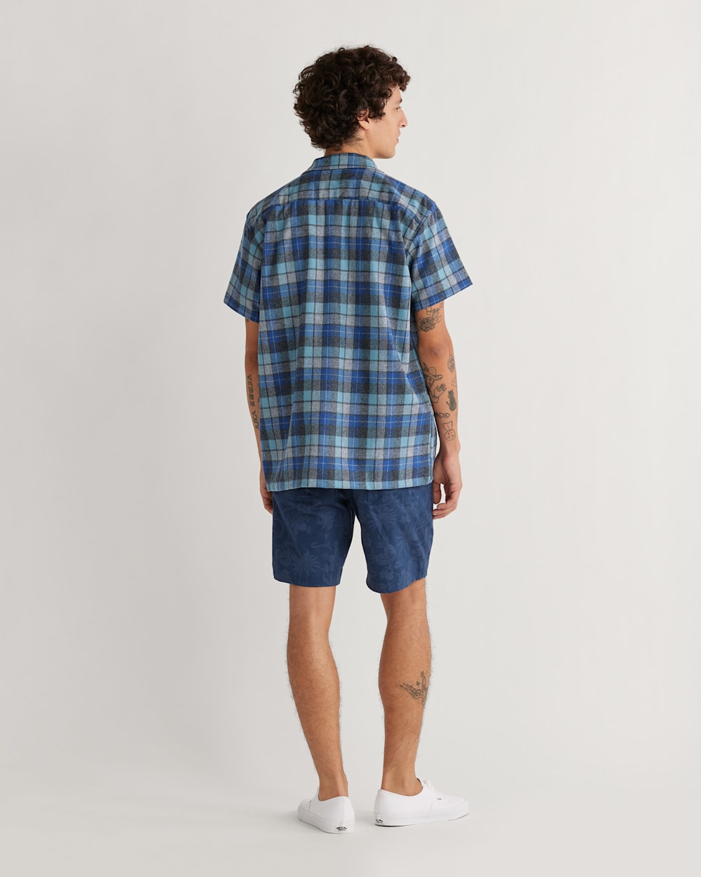 MEN'S PLAID SHORT-SLEEVE BOARD SHIRT