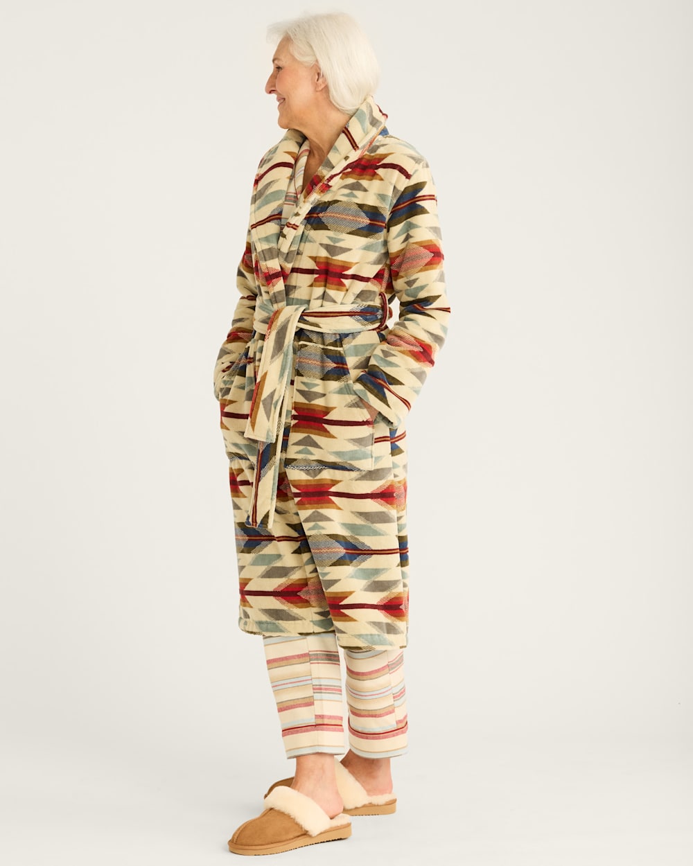 WOMEN'S WYETH TRAIL COTTON TERRY VELOUR ROBE