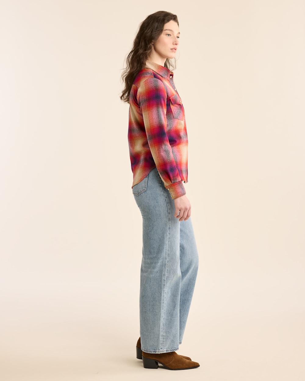 WOMEN'S PLAID GAMBLER SHIRT