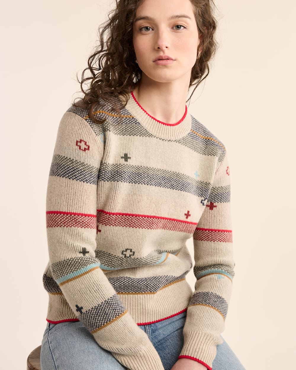 WOMEN'S BRIDGER STRIPE MERINO SWEATER