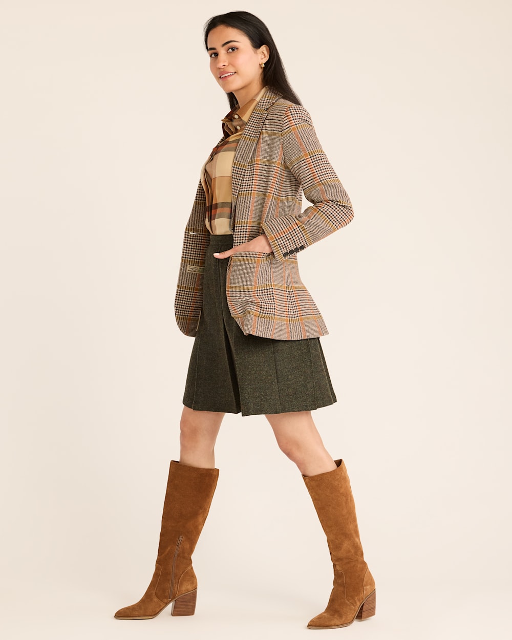 WOMEN'S DAVIS GLEN PLAID WOOL BLAZER