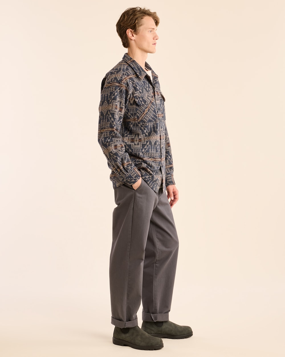 MEN'S JACQUARD BOARD SHIRT