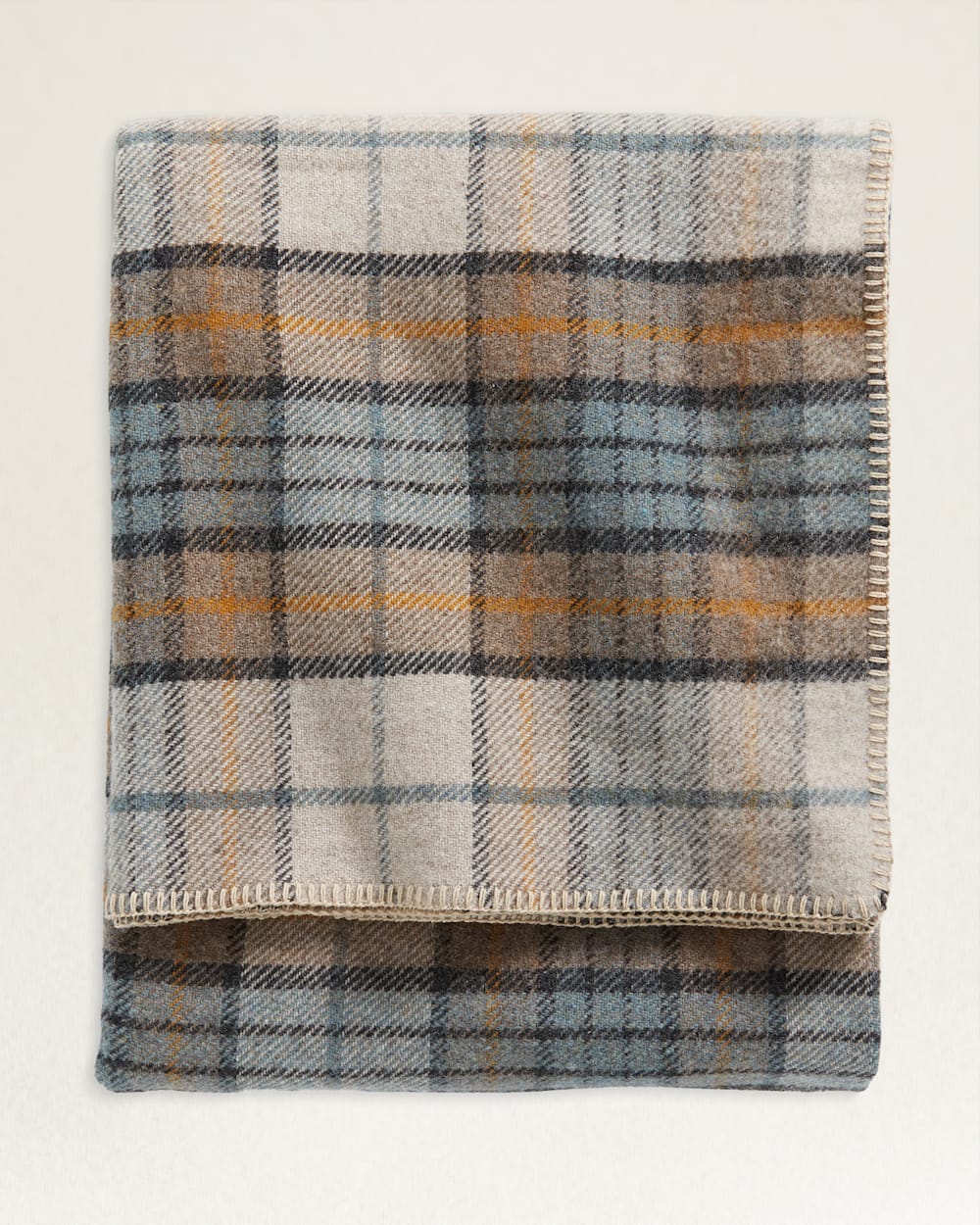 ECO-WISE WOOL PLAID/STRIPE BLANKET