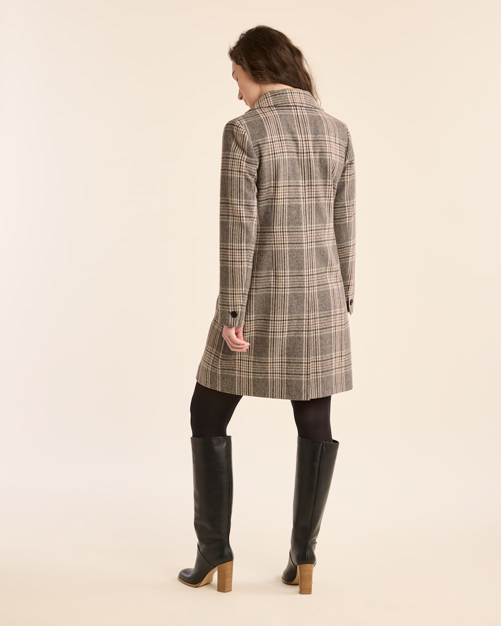 WOMEN'S PLAID LOMBARD WOOL WALKER COAT