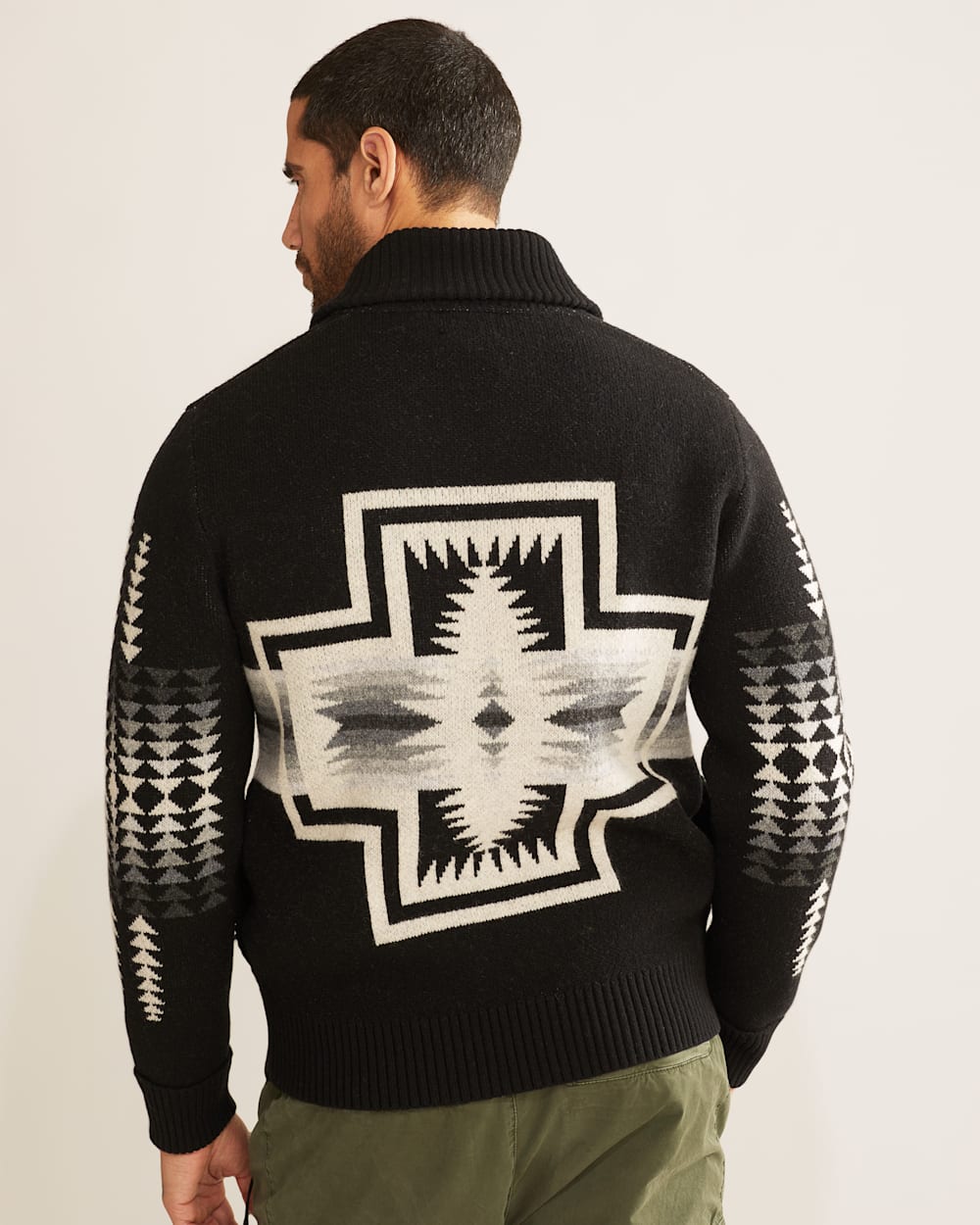 MEN'S HARDING ZIP LAMBSWOOL CARDIGAN