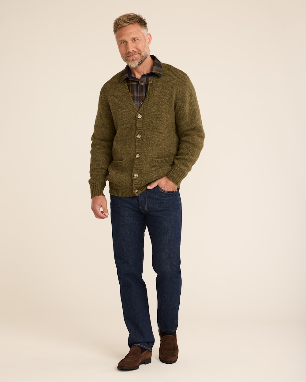MEN'S SHETLAND COLLECTION CARDIGAN