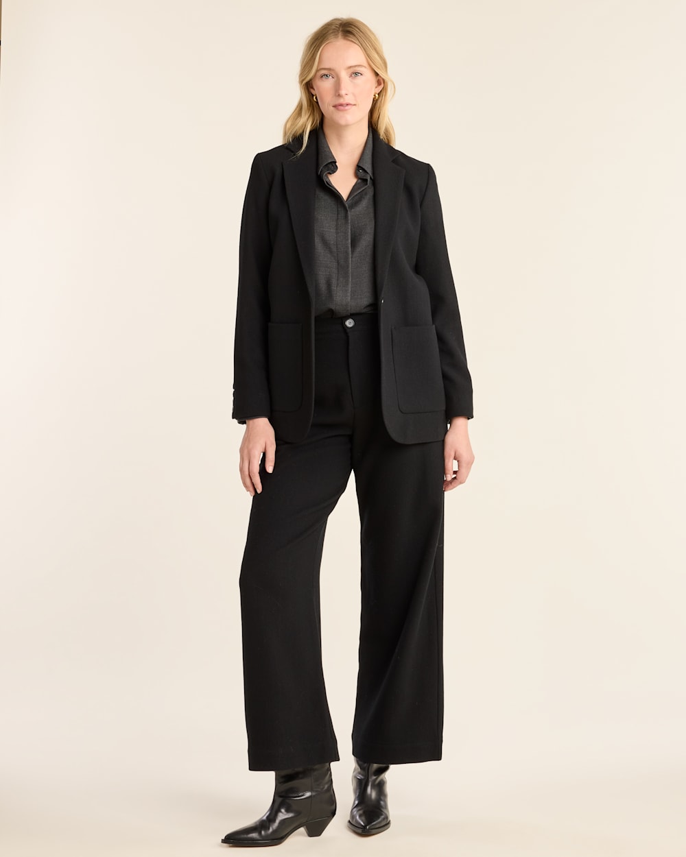 WOMEN'S DAVIS HERRINGBONE WOOL BLAZER