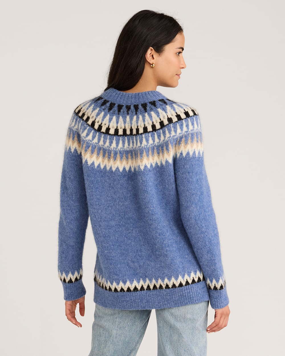 WOMEN'S OVERSIZED ALPACA FAIR ISLE SWEATER
