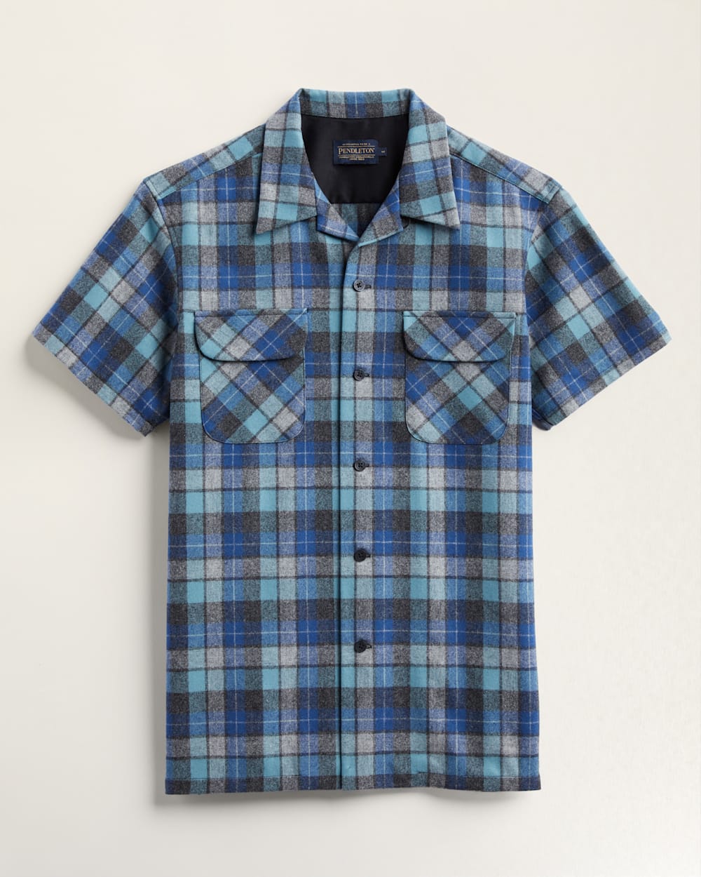 MEN'S PLAID SHORT-SLEEVE BOARD SHIRT