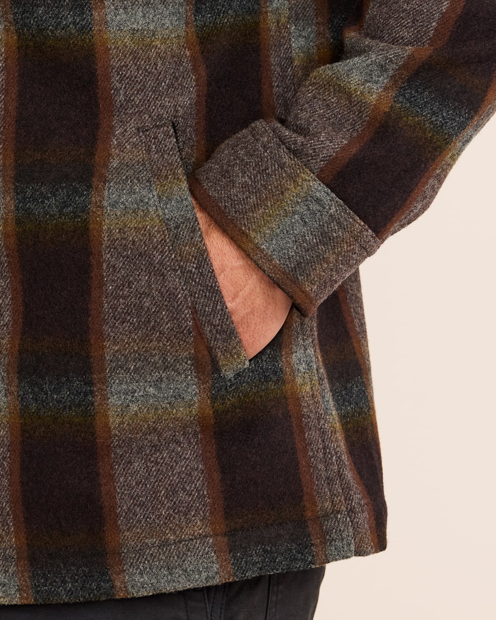 MEN'S PLAID WOOL LAWSON COAT
