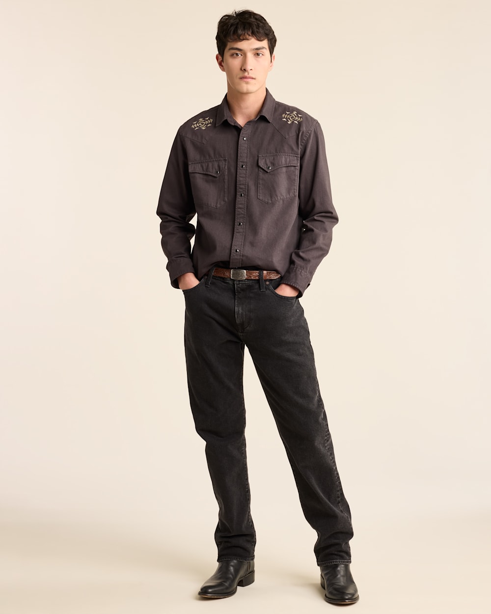 MEN'S CHANDLER EMBROIDERED DENIM SHIRT