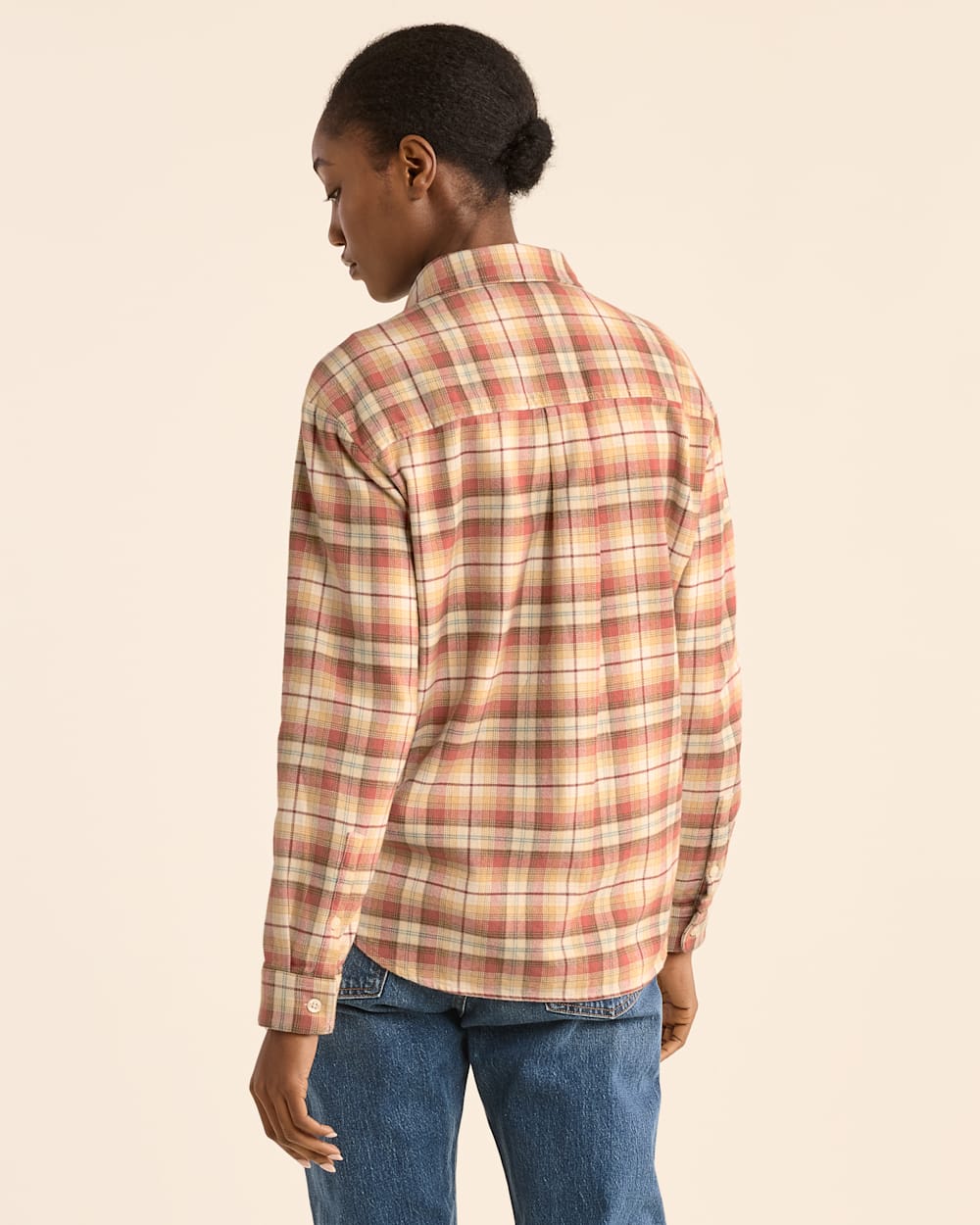 WOMEN'S PLAID BOYFRIEND DOUBLEBRUSHED FLANNEL SHIRT