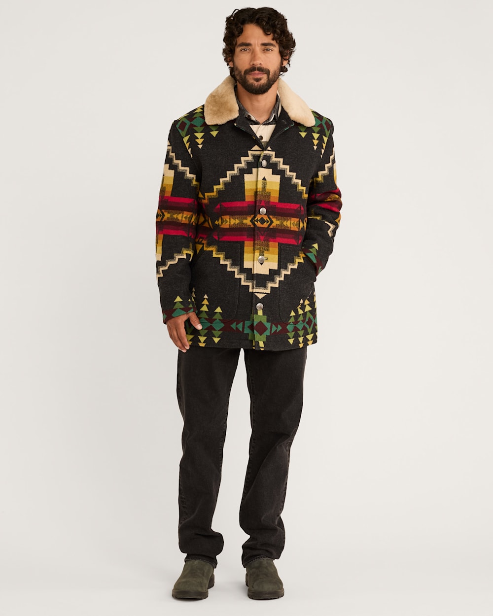 MEN'S BROWNSVILLE SHEARLING COLLAR COAT