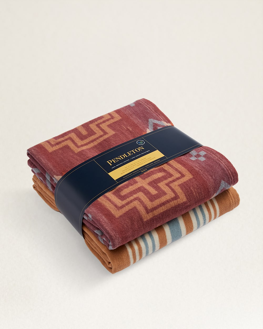 SAN MARINO/STRIPE ORGANIC COTTON THROW GIFT PACK