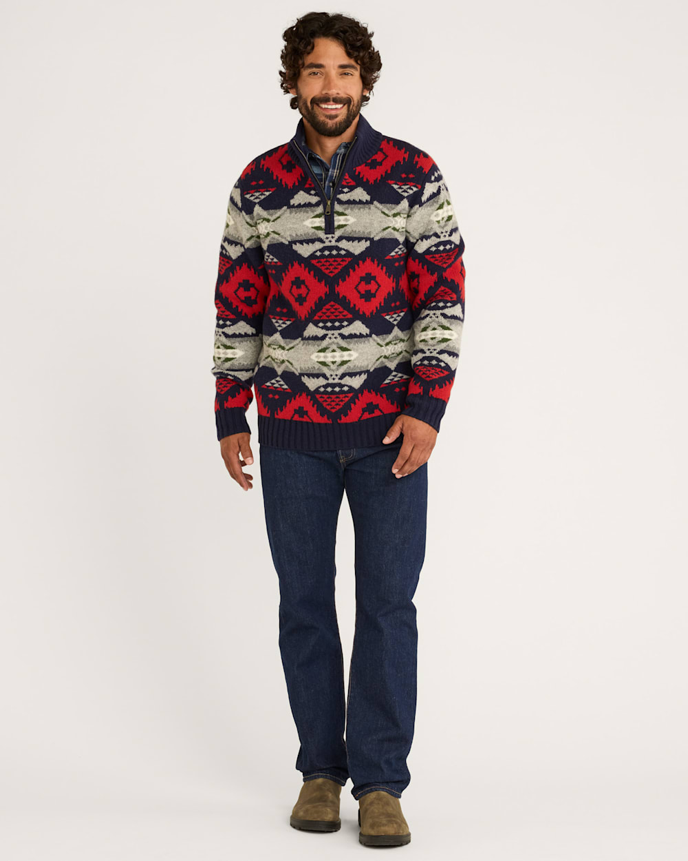 MEN'S NEHALEM QUARTER ZIP LAMBSWOOL SWEATER