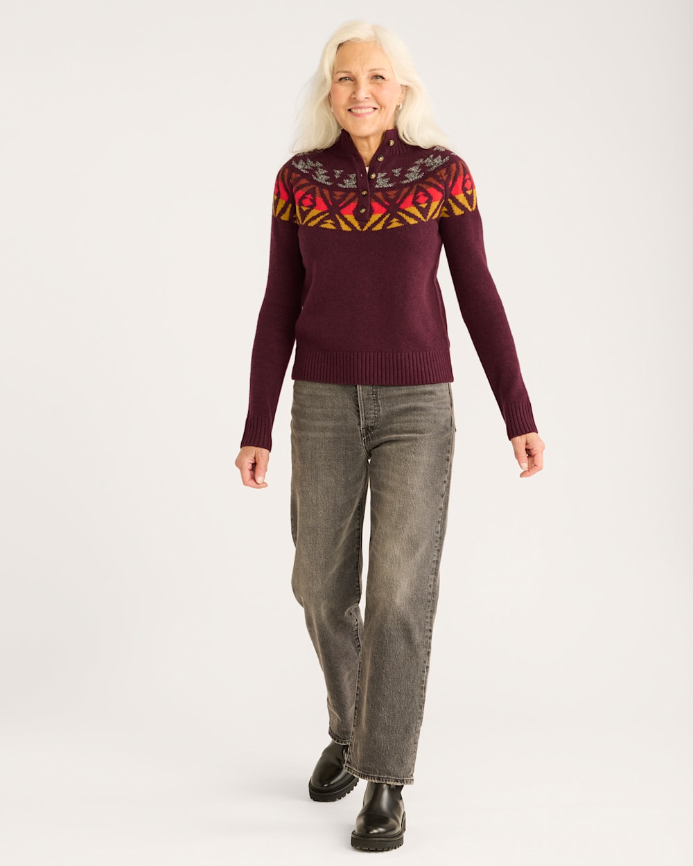 WOMEN'S FAIR ISLE MERINO SWEATER