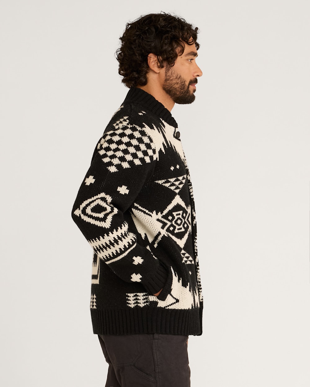MEN'S MIXED ICONS LAMBSWOOL CARDIGAN