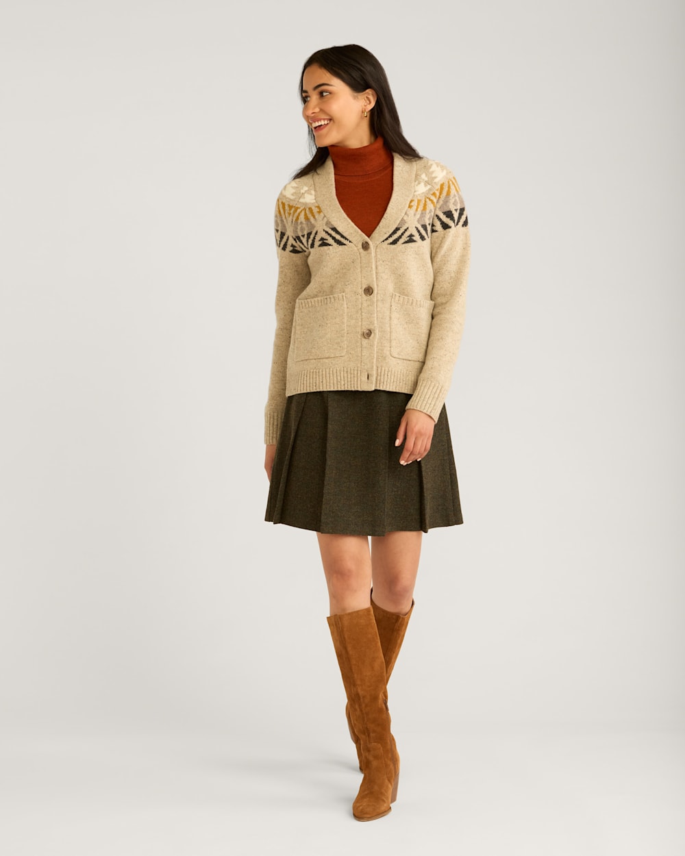 WOMEN'S FAIR ISLE MERINO CARDIGAN