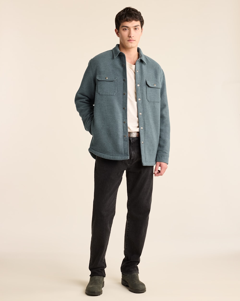 MEN'S DOUBLESOFT SHERPA-LINED SHIRT JACKET