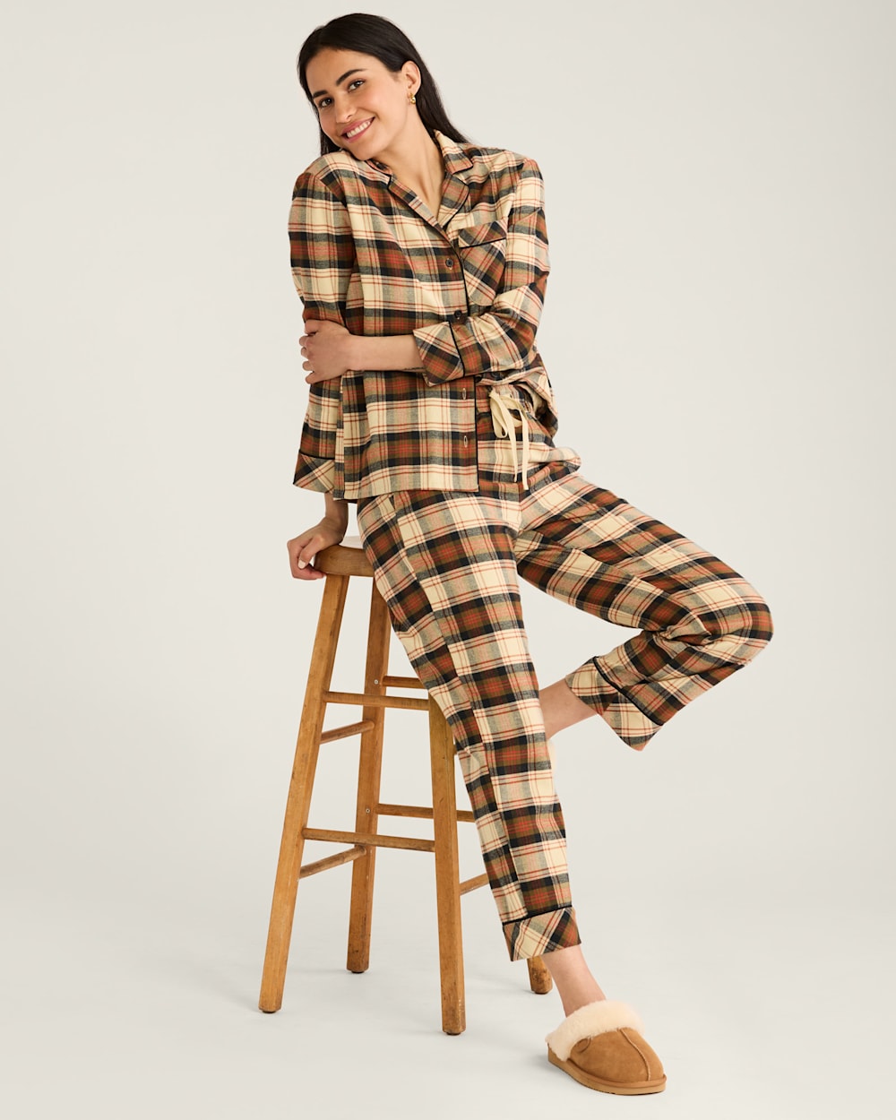 WOMEN'S PLAID FLANNEL PAJAMA SET