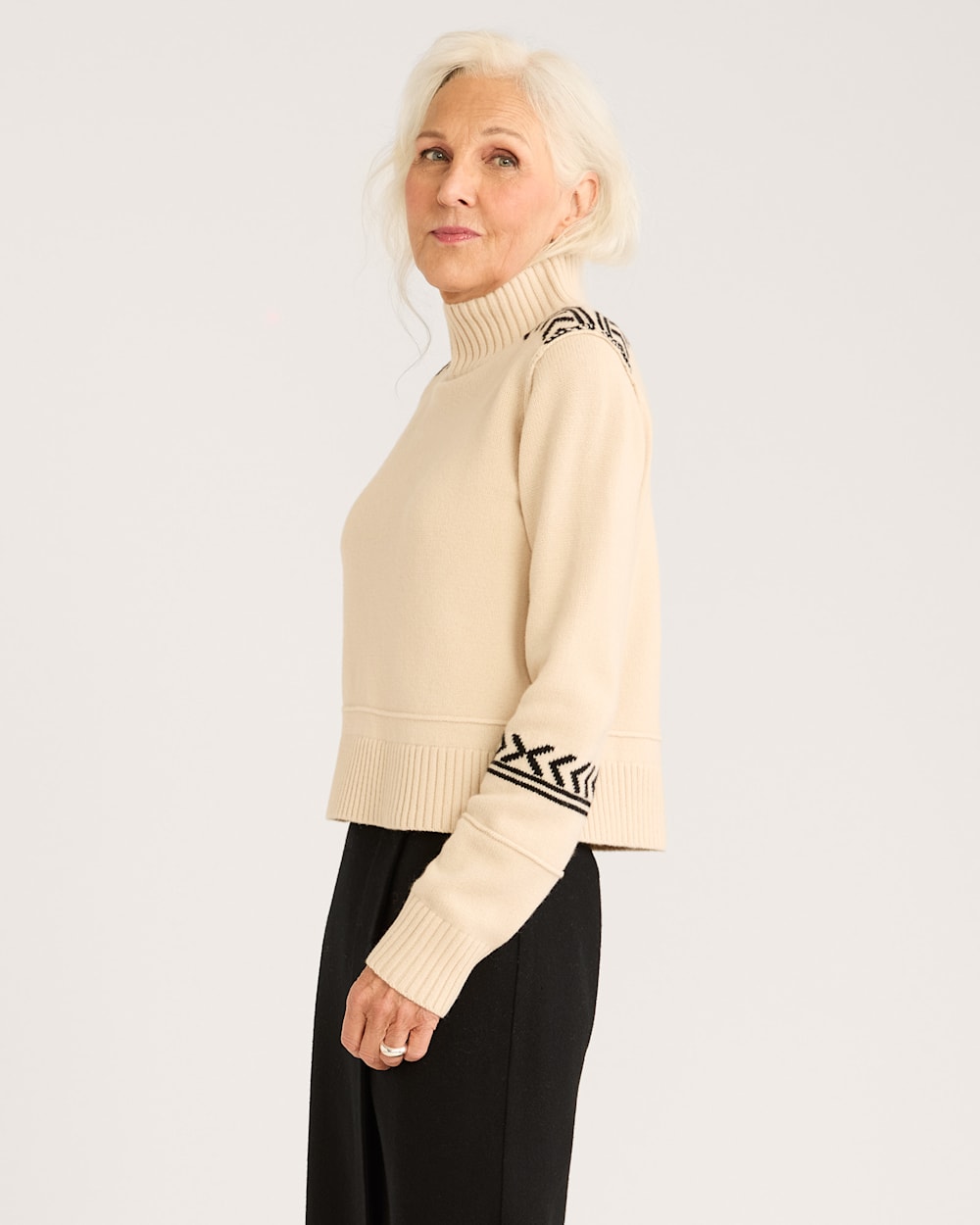 WOMEN'S VINTAGE MOCKNECK MERINO PULLOVER
