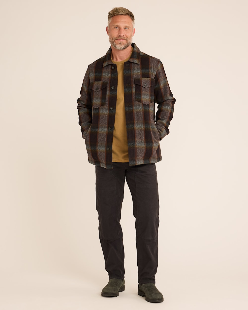 MEN'S PLAID WOOL LAWSON COAT