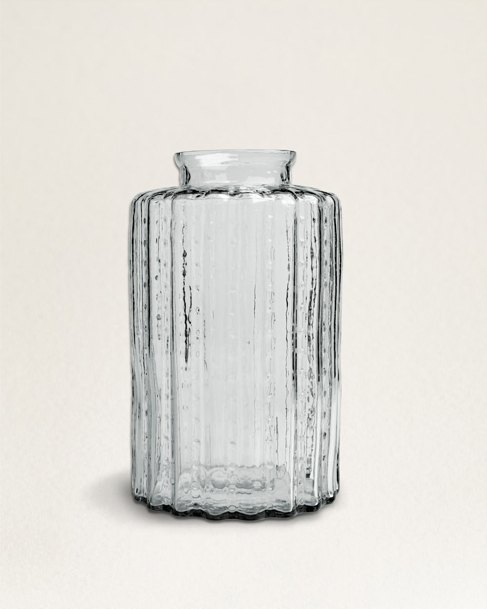 RUFFLE GLASS & MANGO WOOD CANISTER