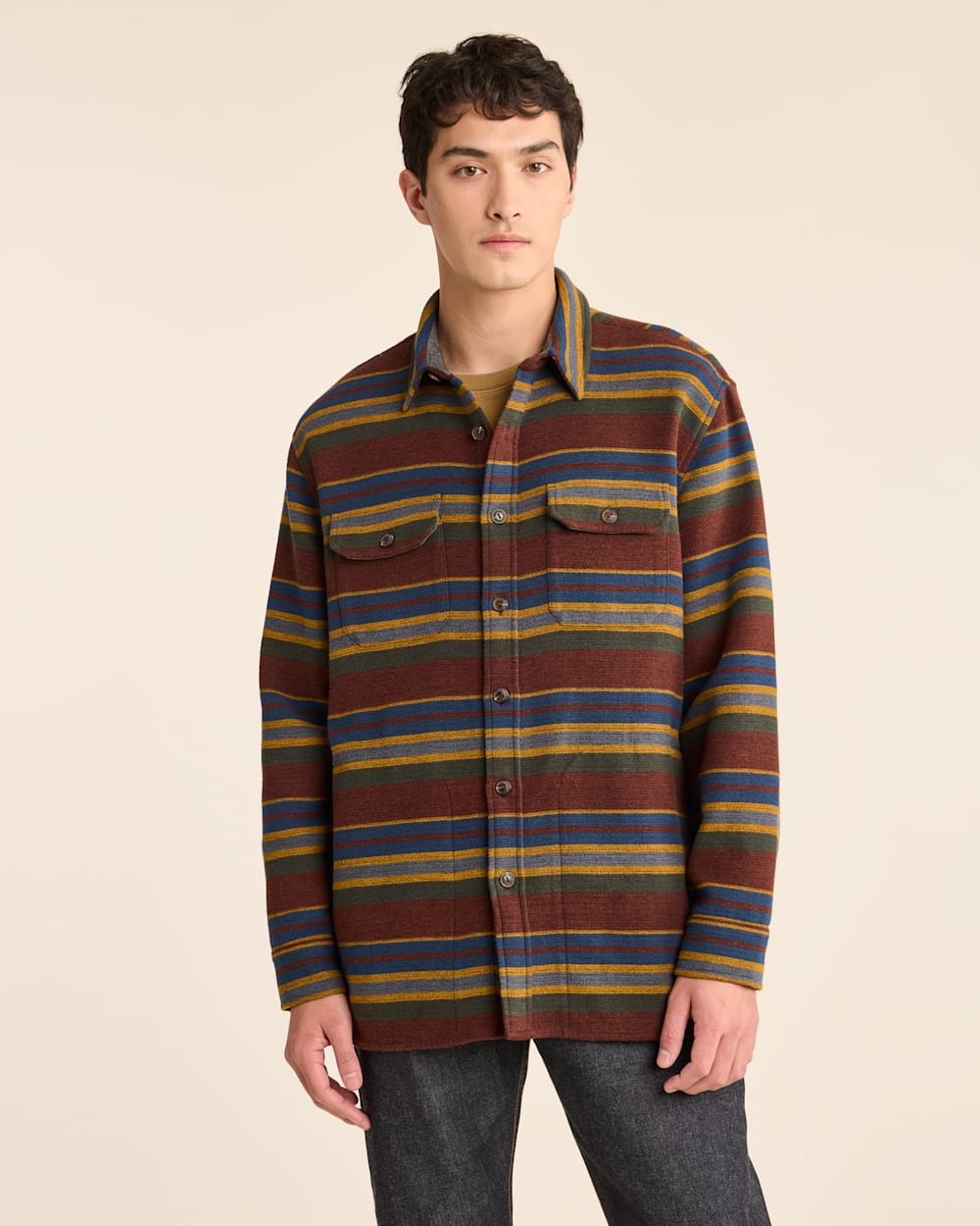 MEN'S DOUBLESOFT STRIPED DRIFTWOOD SHIRT