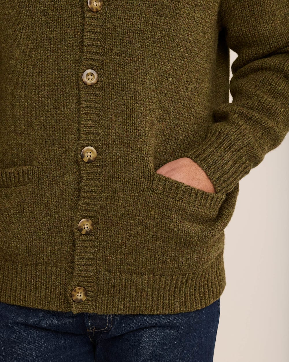 MEN'S SHETLAND COLLECTION CARDIGAN