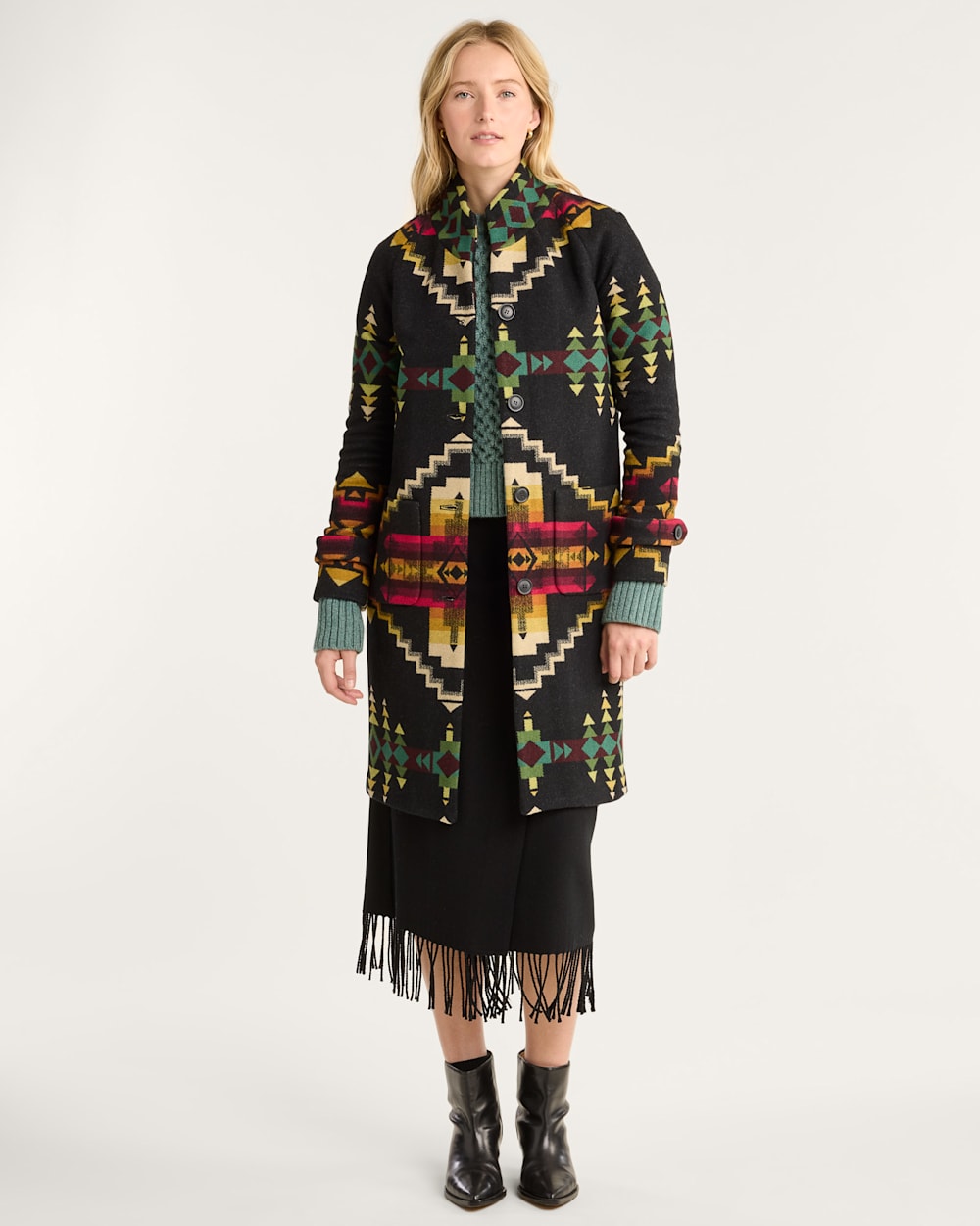 WOMEN'S FOUR CORNERS ARCHIVE BLANKET COAT