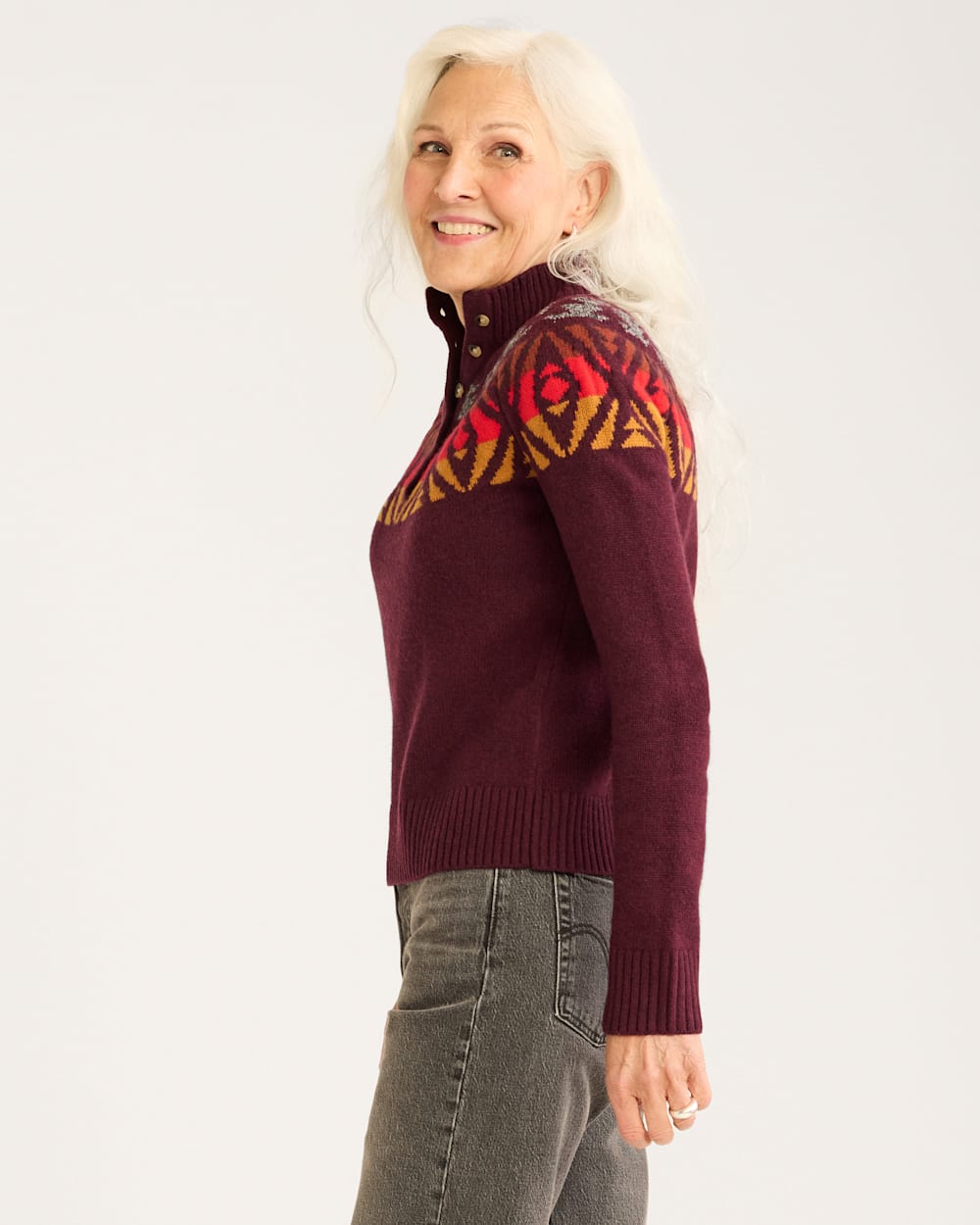 WOMEN'S FAIR ISLE MERINO SWEATER