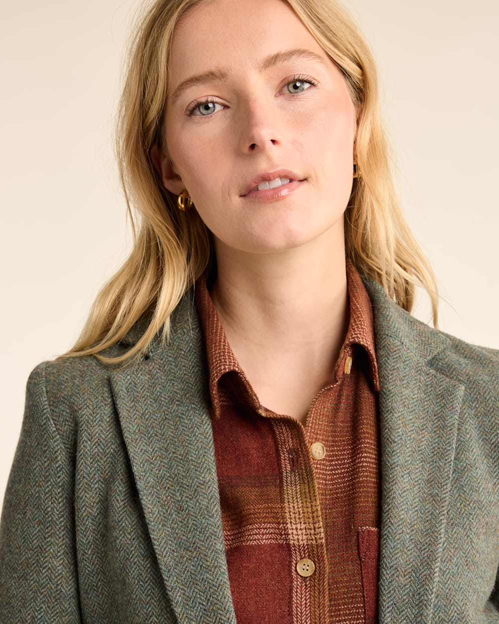 WOMEN'S DAVIS HERRINGBONE WOOL BLAZER