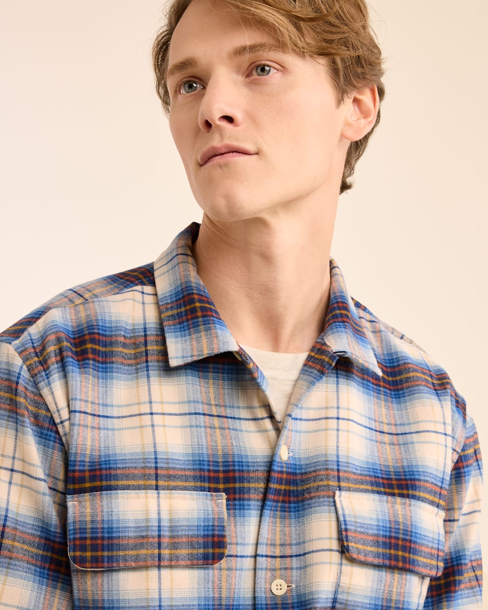 MEN'S SHORT-SLEEVE PLAID COTTON BOARD SHIRT