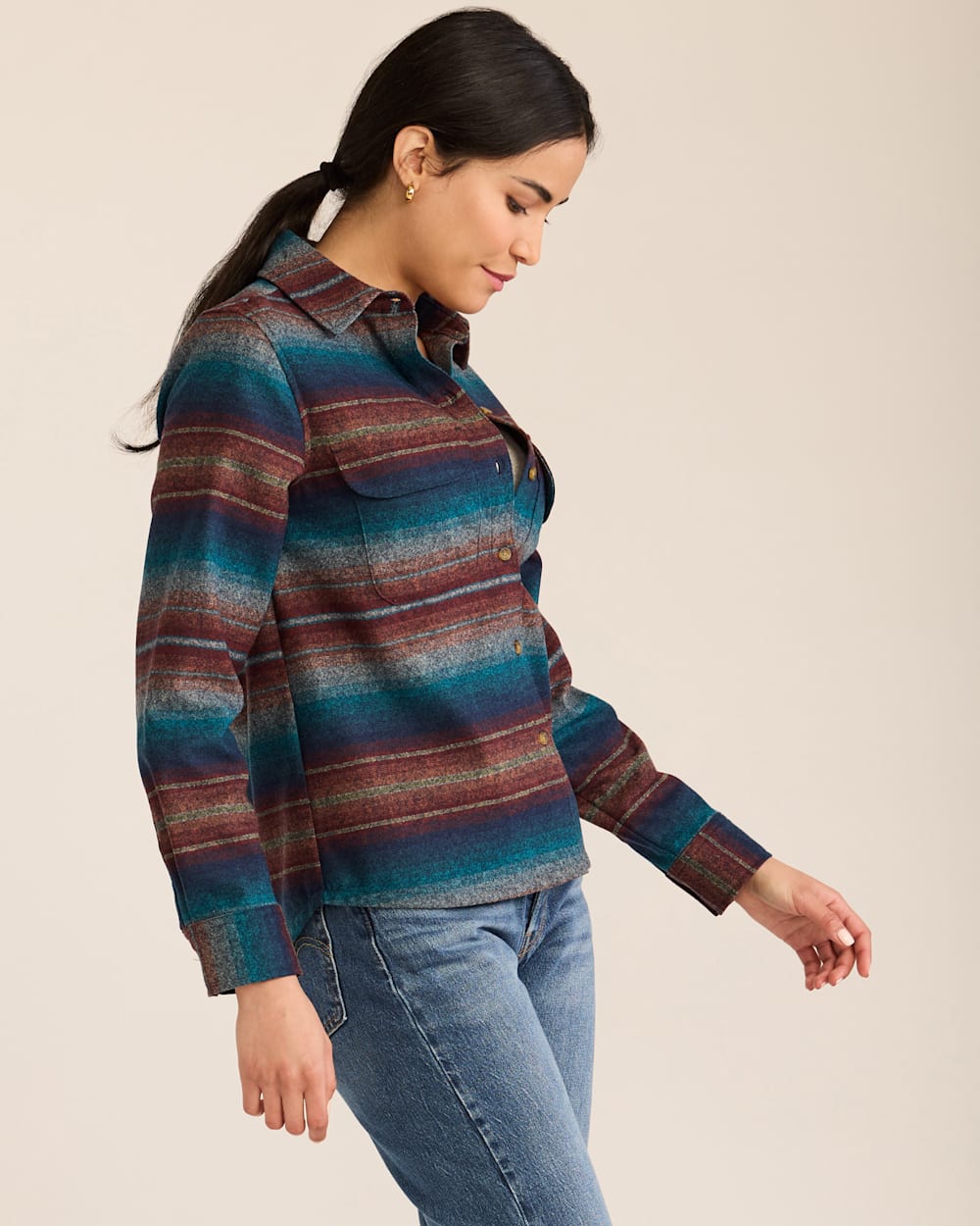 WOMEN'S STRIPED BOARD SHIRT