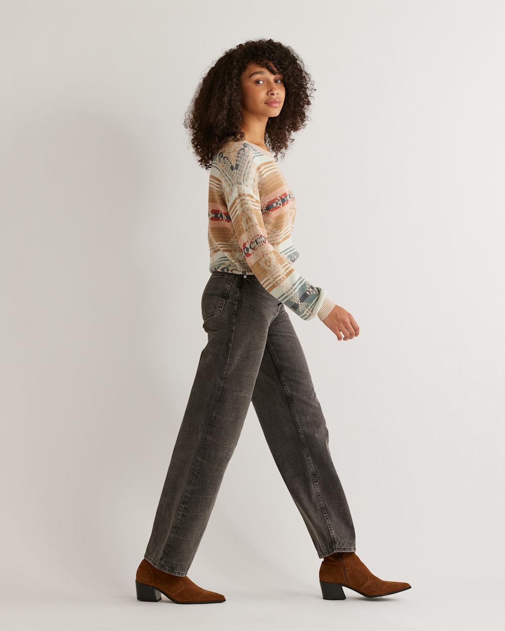 WOMEN'S BISHOP SLEEVE COTTON PULLOVER