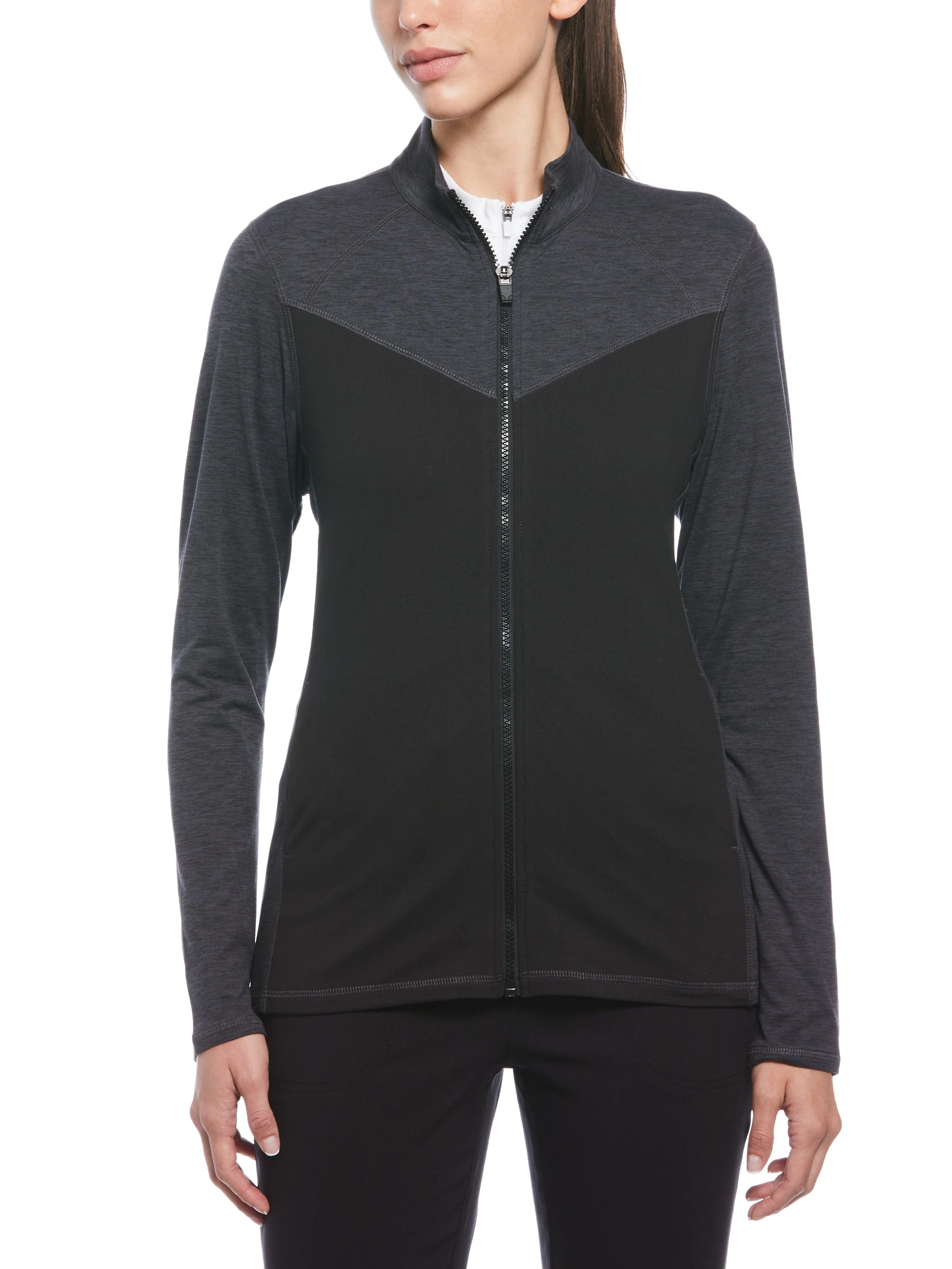 Womens Lightweight Lux Touch Full Zip with Stitching Detail