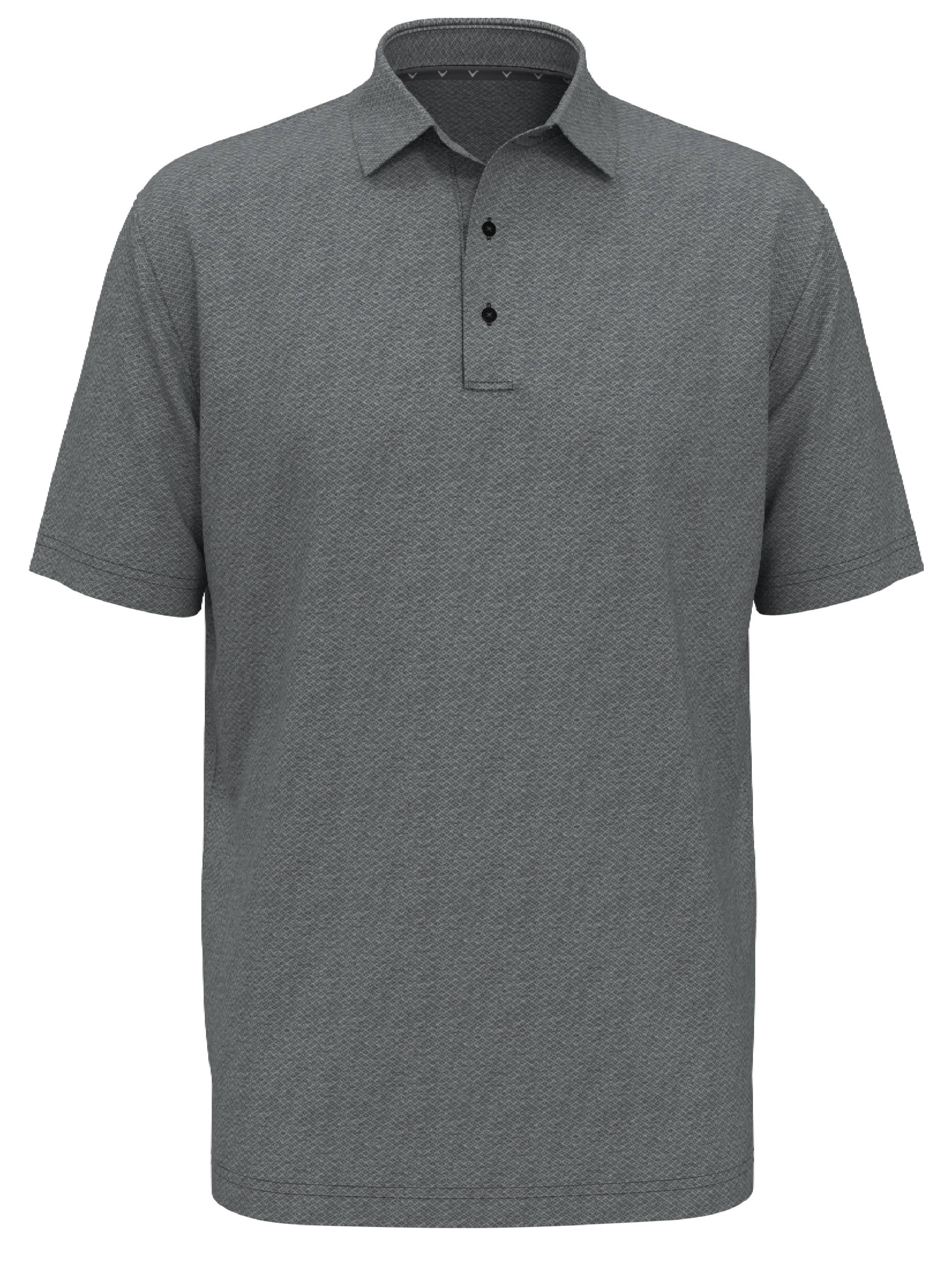 Big & Tall Heather Geo Print Golf Polo
