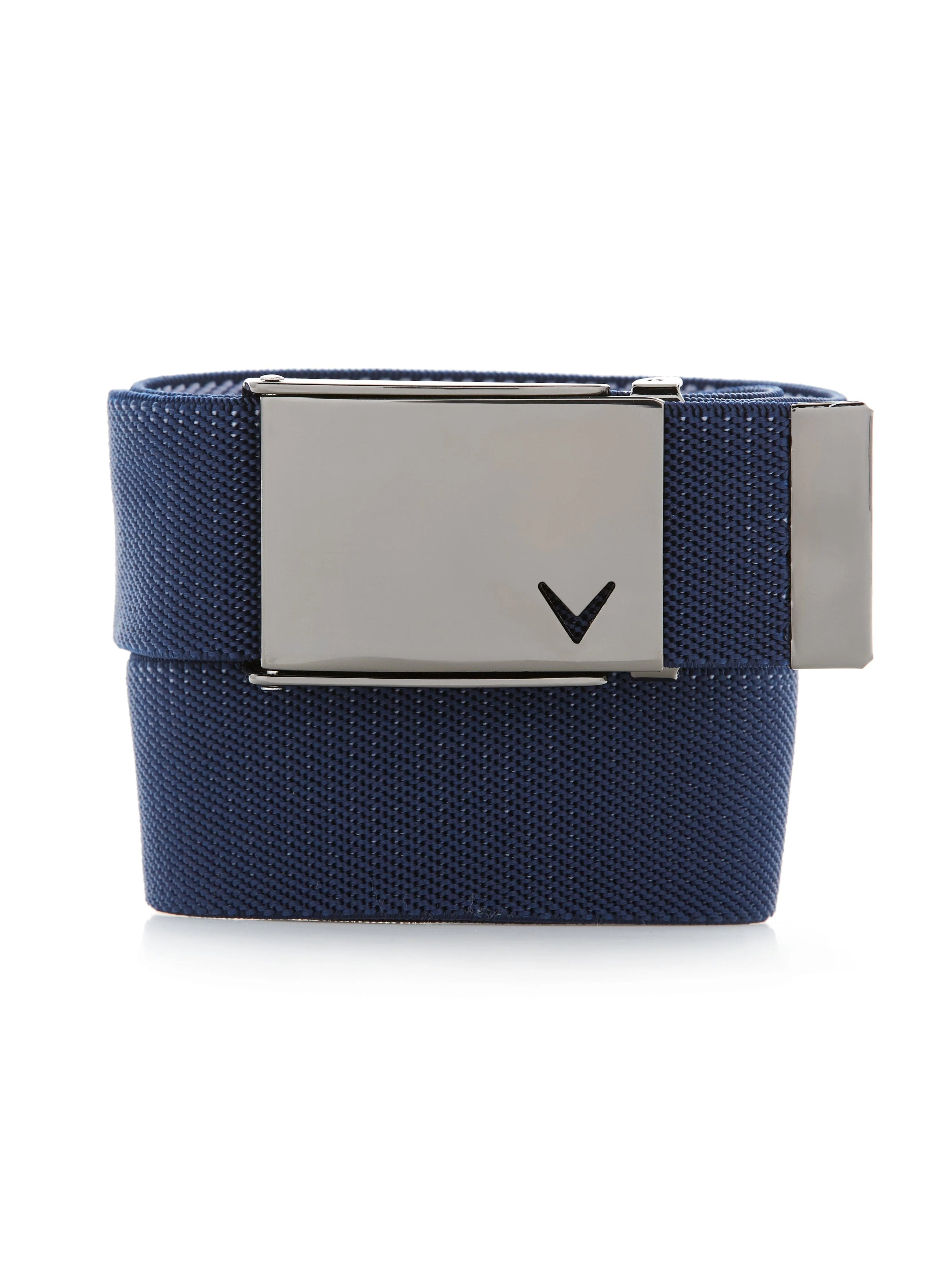 Mens Stretch Web Belt with Chevron Buckle