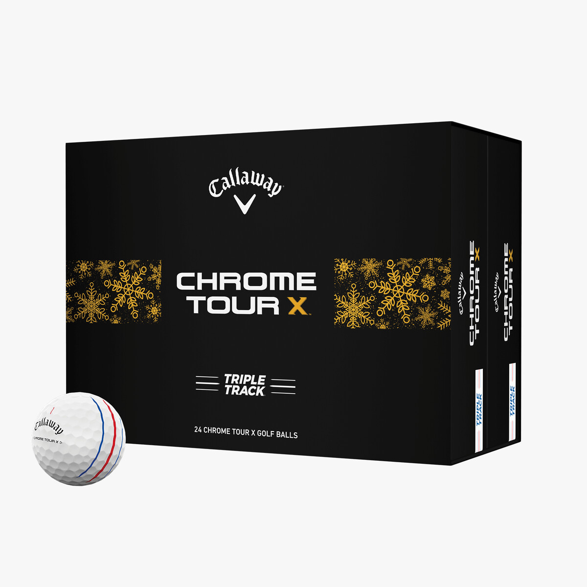 Chrome Tour X Holiday Double Dozen Triple Track Golf Balls