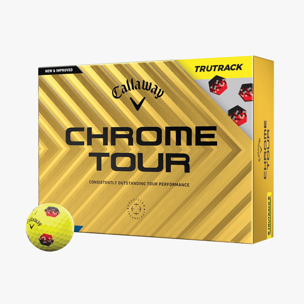 Chrome Tour TruTrack Yellow Golf Balls