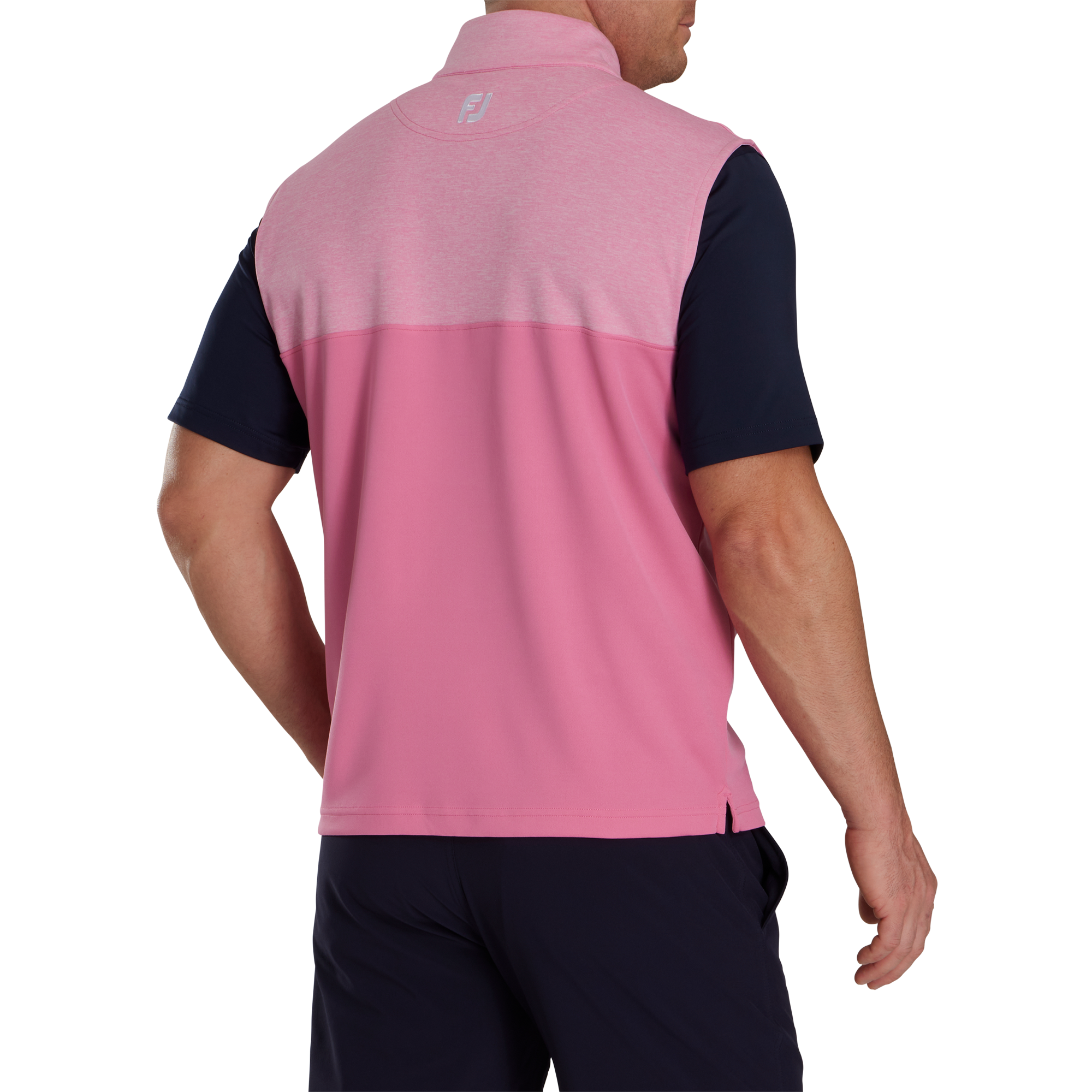 Heather Yoke Half-Zip Vest - FJ Tour Collar-Previous Season Style