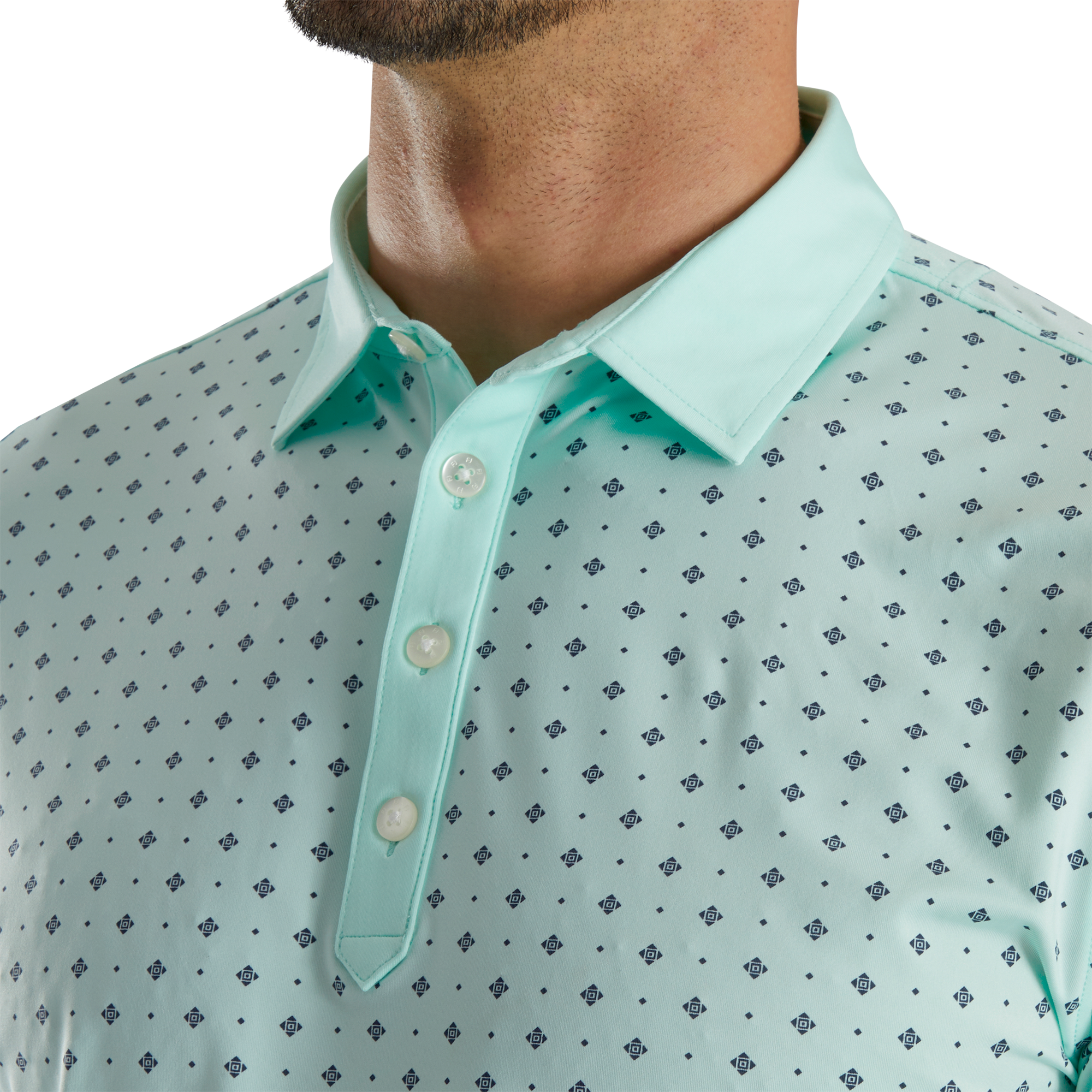 Athletic Fit Deco Print Self Collar-Previous Season Style