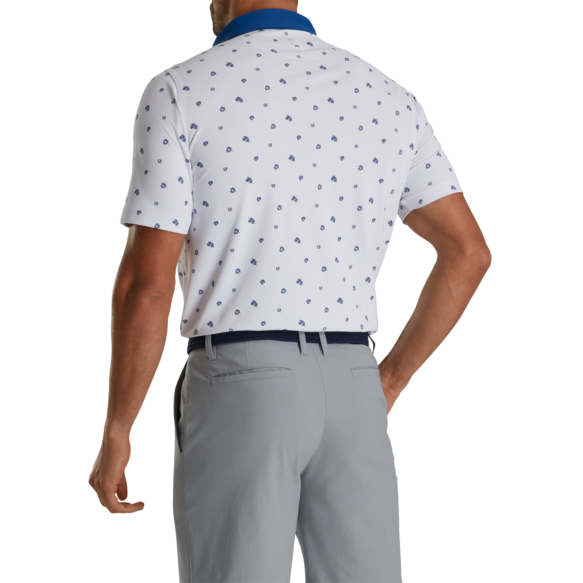 Scattered Floral Stretch Pique Self Collar - FJ Tour Collar-Previous Season Style