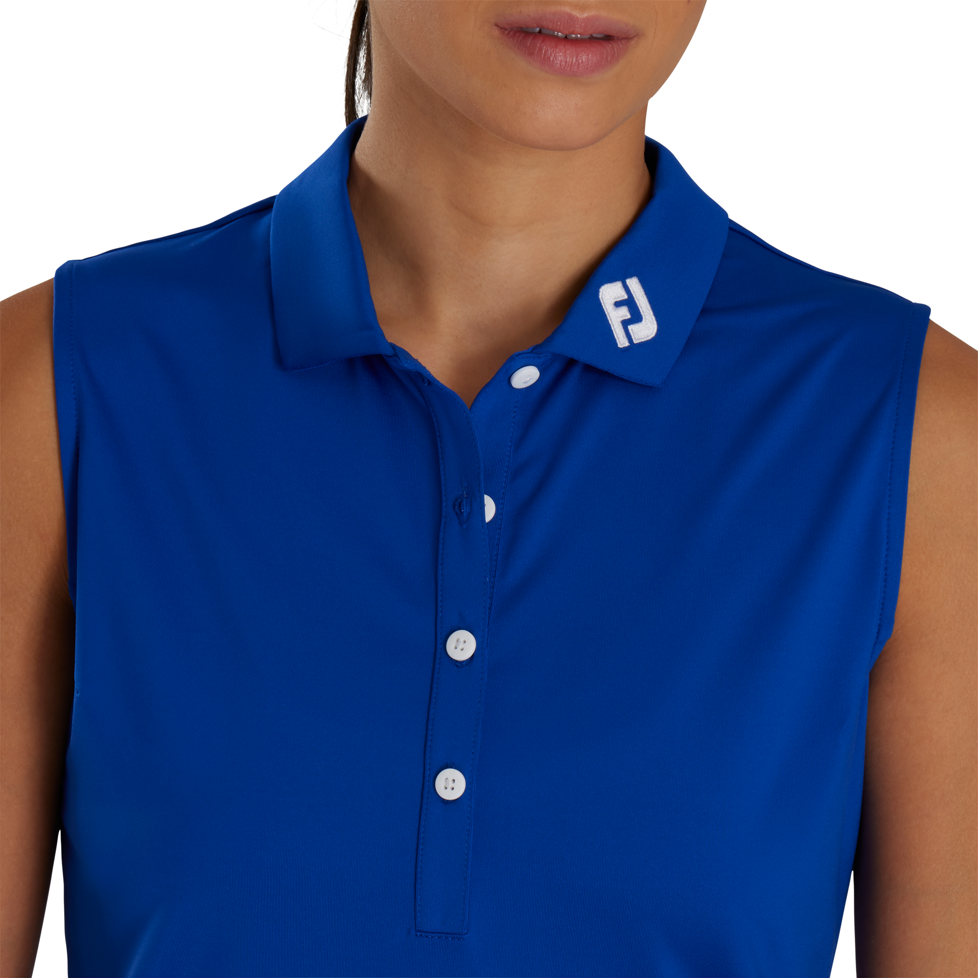 Solid Lisle Sleeveless Women- FJ Tour Collar