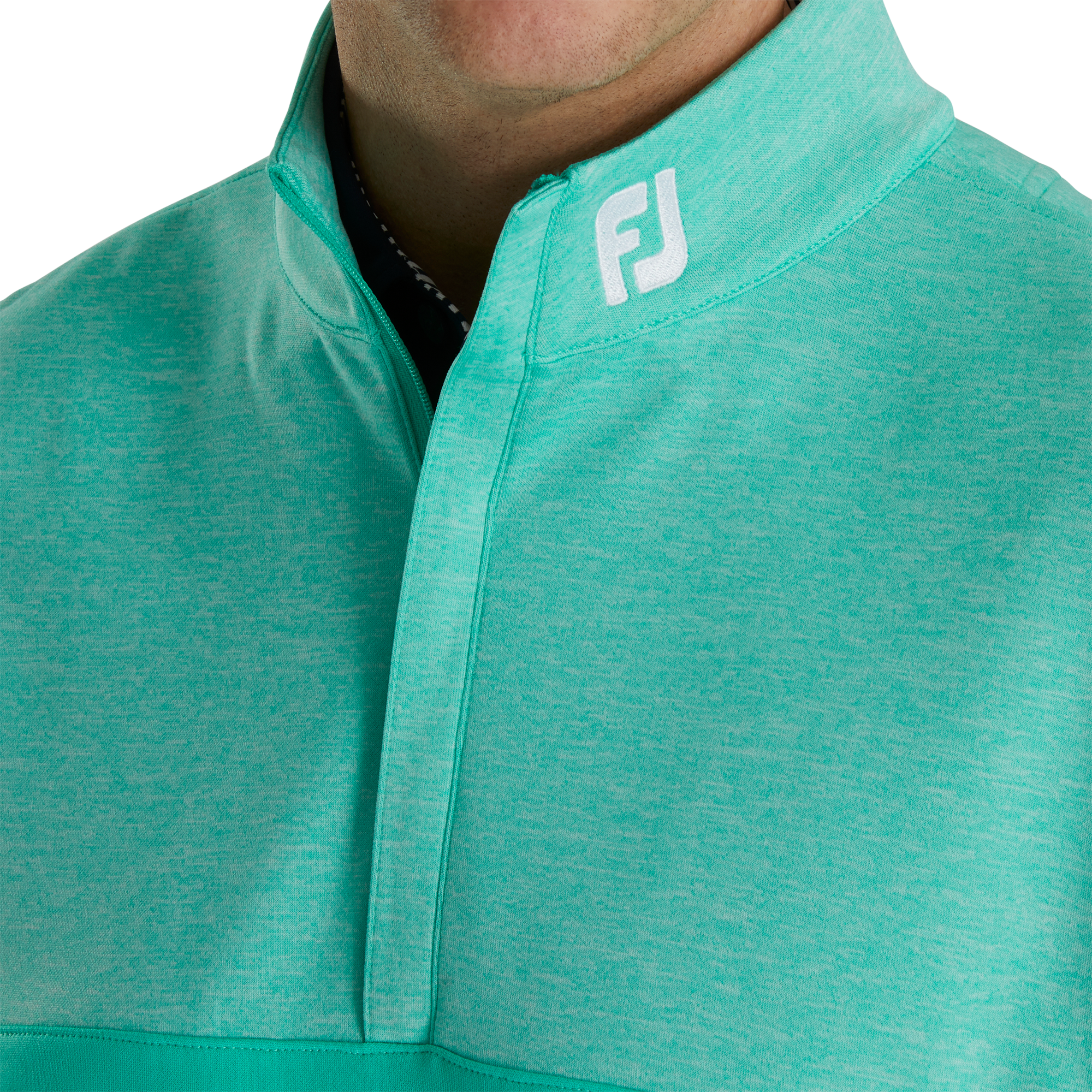 Heather Yoke Half-Zip Vest - FJ Tour Logo-Previous Season Style