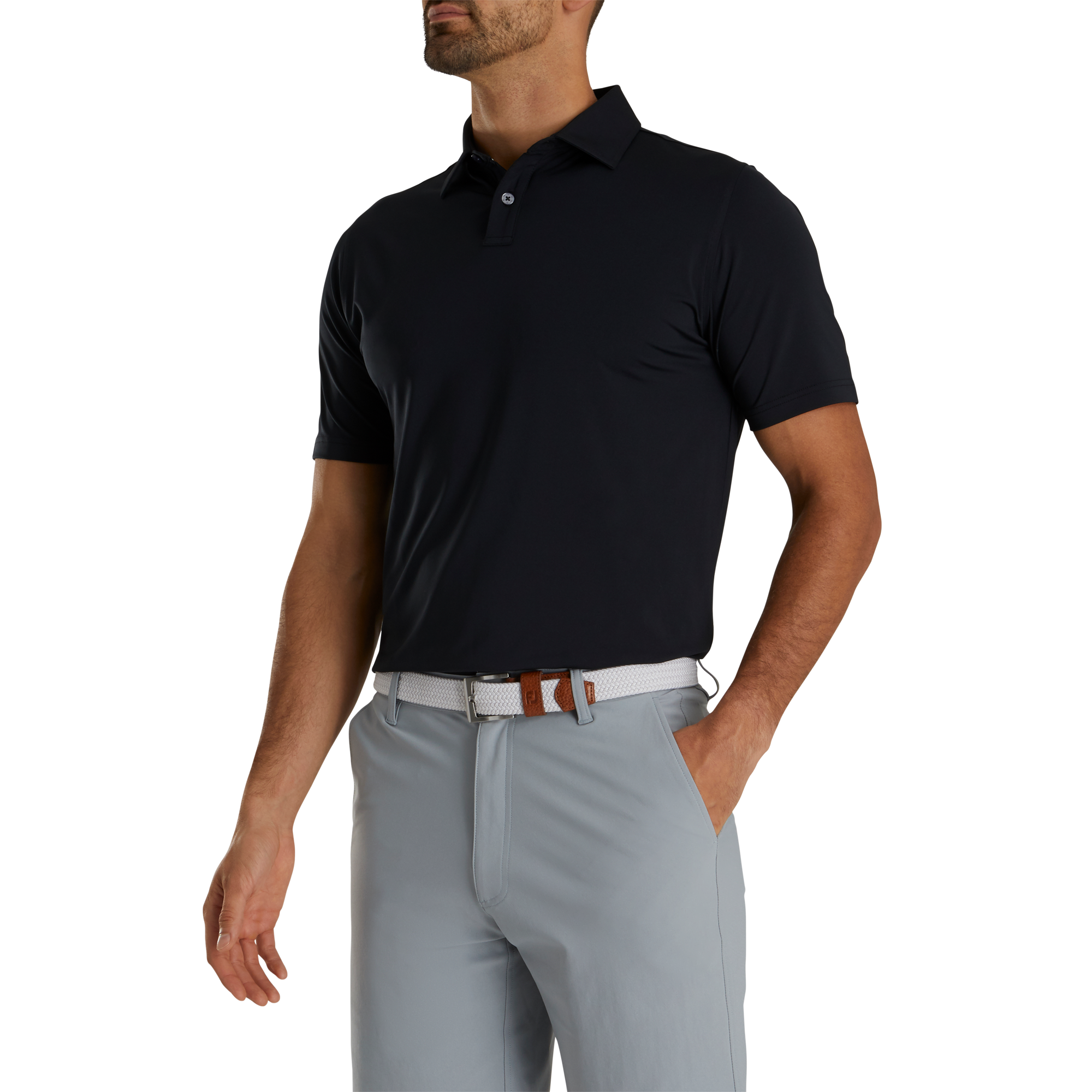 Athletic Fit Solid Lisle