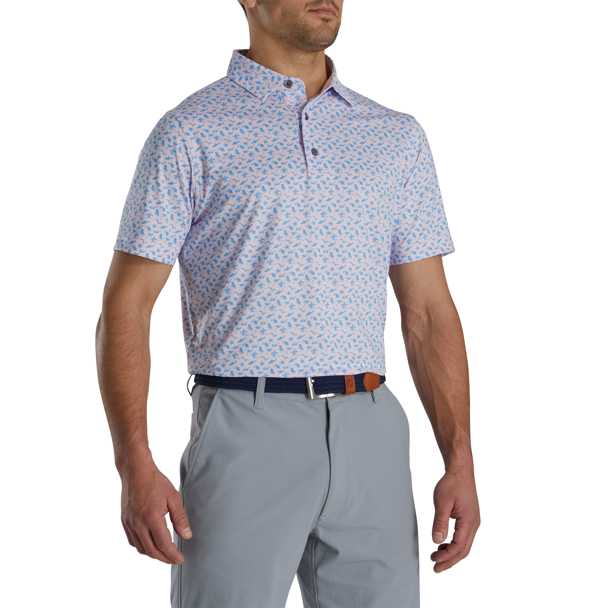 Athletic Fit Beach Print Lisle