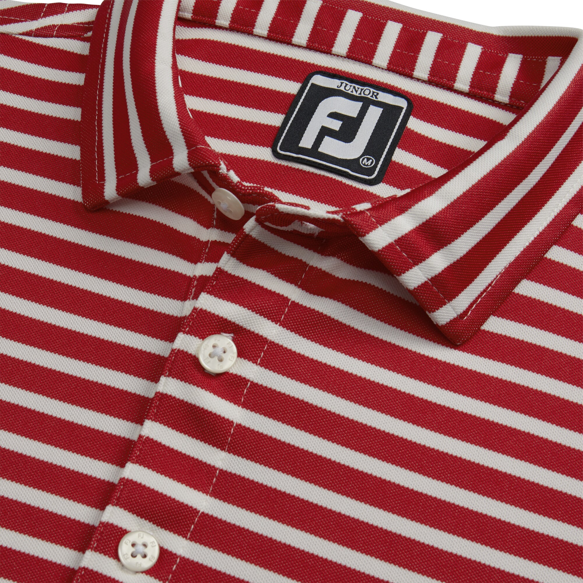 Striped Pique Self Collar Junior