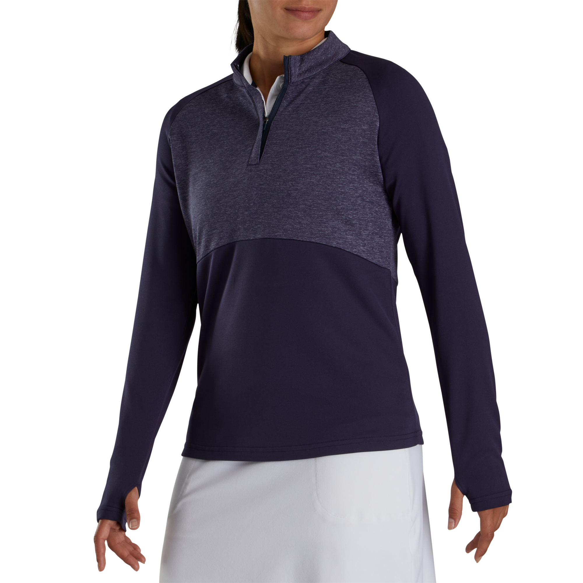 Heather Block Half-Zip Mid-Layer Women